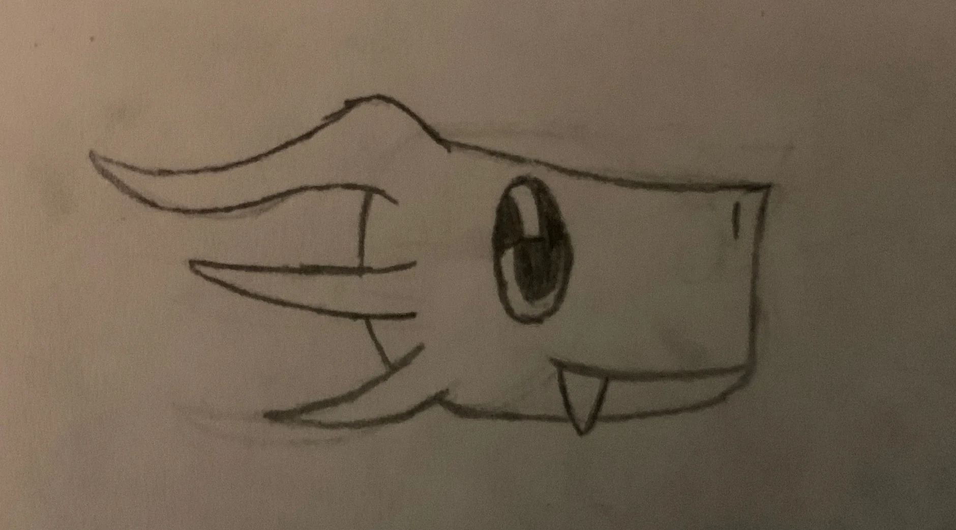 A feminine dragon in profile